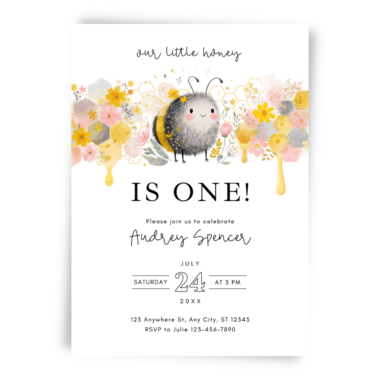 Our Little Honey Birthday Invitation
