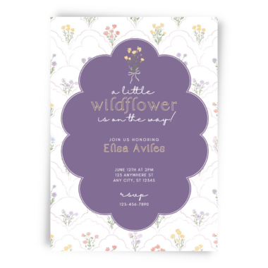 Little Wildflower Baby Shower Invitation